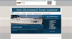 Desktop Screenshot of 10000boatnames.com