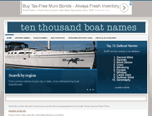 Tablet Screenshot of 10000boatnames.com